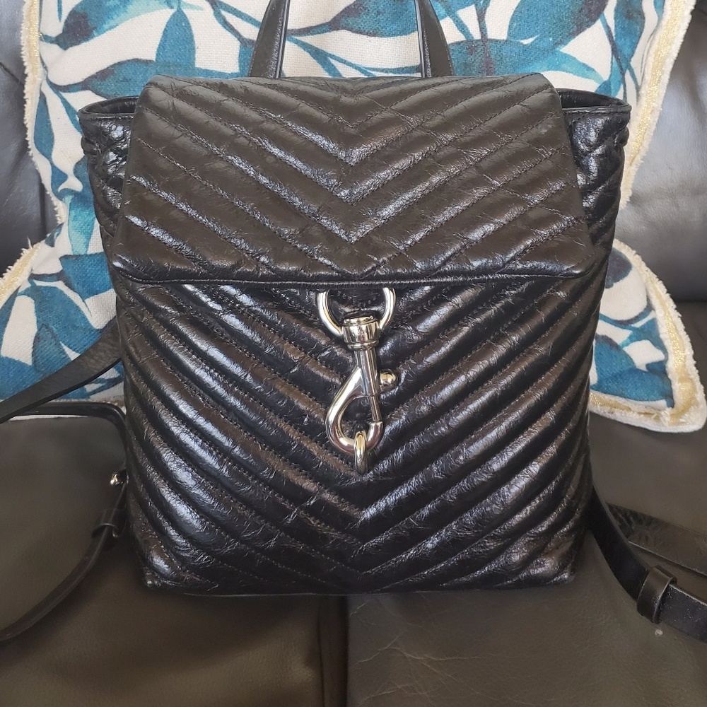 Rebecca Minkoff Black Quilted Backpack